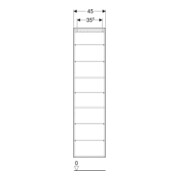 Geberit Armoire haute 45x180x15 cm, 1 porte, gris sable/laqué brillant-5