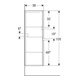 Geberit Armoire haute Renova Plan 39x105x36 cm, 2 portes, 1 tiroir, blanc laqué brillant-4
