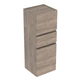 Geberit Armoire haute Renova Plan 39x105x36 cm, 2 portes, 1 tiroir, N, F. struct.