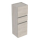 Geberit Armoire haute Renova Plan 39x105x36cm, 2 portes, 1 tiroir, blanc, structuré-1