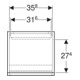 Geberit Armoire haute Renova Plan 39x105x36cm, 2 portes, 1 tiroir, blanc, structuré-5