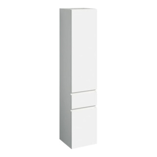 Geberit Armoire haute Renova Plan 39x180x36 cm, 2 portes, 1 tiroir, blanc, laqué brillant