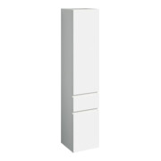 Geberit Armoire haute Renova Plan 39x180x36 cm, 2 portes, 1 tiroir, blanc, laqué brillant