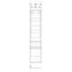 Geberit Armoire haute Renova Plan 39x180x36 cm, 2 portes, 1 tiroir, blanc, laqué brillant-4