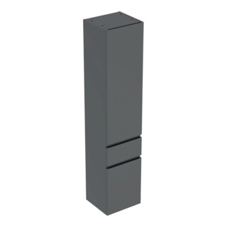 Geberit Armoire haute Renova Plan 39x180x36 cm, 2 portes, 1 tiroir, laqué mat