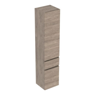 Geberit Armoire haute Renova Plan 39x180x36 cm, 2 portes, 1 tiroir, N, F. struct.