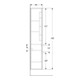 Geberit Armoire haute Renova Plan 39x180x36 cm, 2 portes, 1 tiroir, N, F. struct.-2