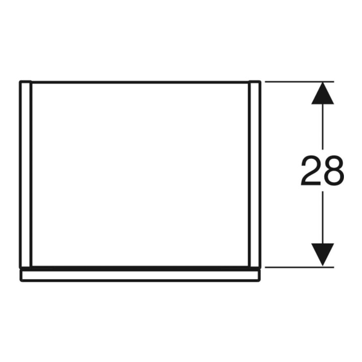 Geberit Armoire haute Smyle Square 36x118x29,9 cm, 1 porte, blanc brillant