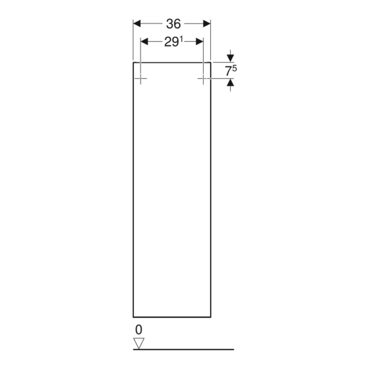 Geberit Armoire haute Smyle Square 36x118x29,9 cm, 1 porte, blanc brillant
