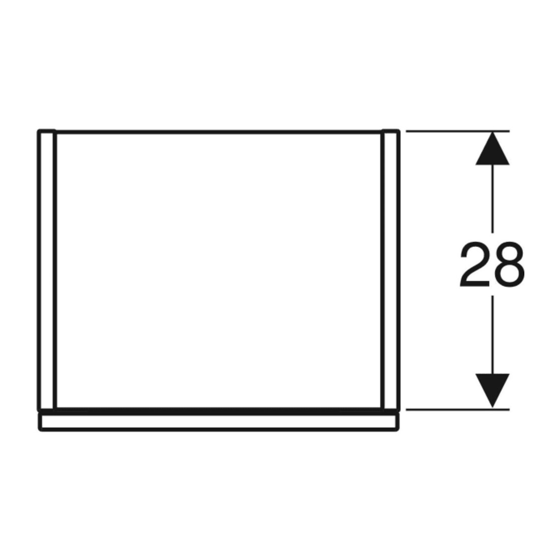 Geberit Armoire haute Smyle Square 36x118x29,9 cm, 1 porte, lave mat