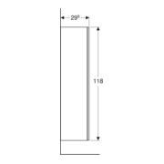 Geberit Armoire haute Smyle Square 36x118x29,9 cm, 1 porte, lave mat-5