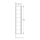 Geberit Armoire haute Xeno2 40x170x35,1 cm, 1 porte, blanc brillant-2