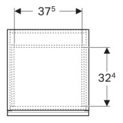 Geberit Armoire latérale Acanto 1 tiroir, 1 tiroir intérieur, L. 46 cm, Noyer-5
