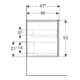 Geberit Armoire latérale Acanto 1 tiroir, 1 tiroir intérieur, Largeur 46 cm, Chêne-2