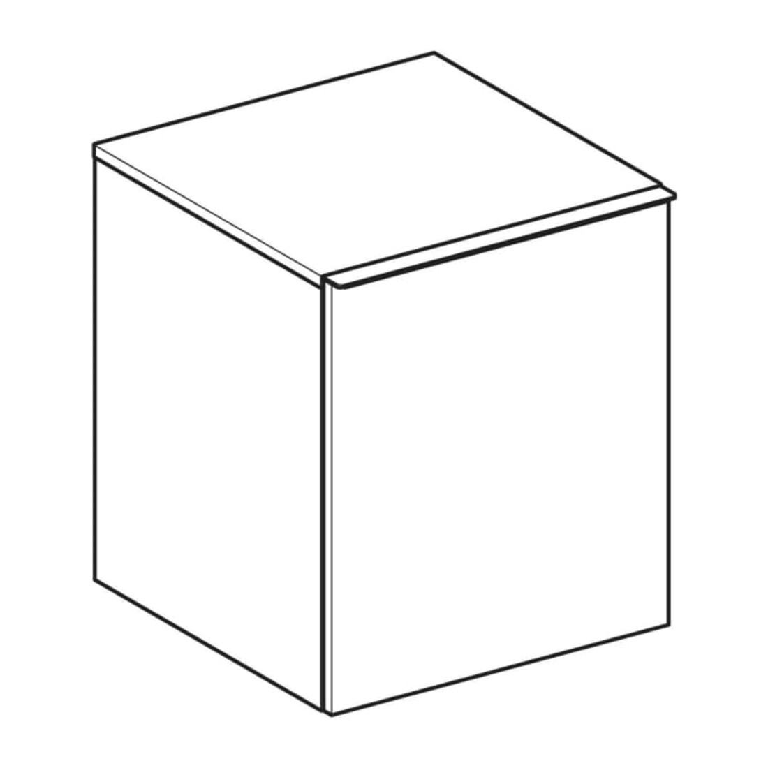 Geberit Armoire latérale Acanto 1 tiroir, 1 tiroir intérieur, Largeur 46 cm, Chêne