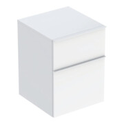 Geberit Armoire latérale iCon 45x60x47,6 cm, 2 tiroirs, blanc laqué brillant