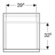 Geberit Armoire latérale iCon 45x60x47,6 cm, 2 tiroirs, blanc mat/Gr blanc mat