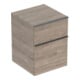Geberit Armoire latérale iCon 45x60x47,6 cm, 2 tiroirs, noyer/poignée la. ma-1