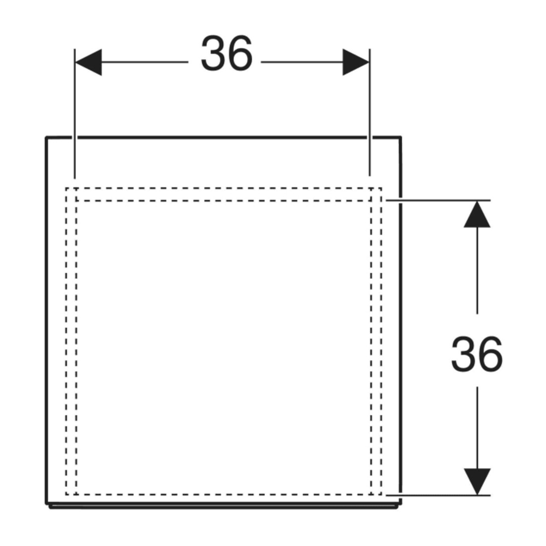 Geberit Armoire latérale One 45x24,5x47 cm, 1 porte, greige/laqué ma