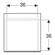 Geberit Armoire latérale One 45x24,5x47 cm, 1 tiroir, blanc mat-4