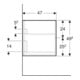 Geberit Armoire latérale One 45x49,2x47 cm, 2 L, greige/laqué