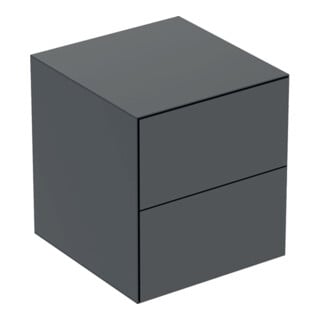 Geberit Armoire latérale One 45x49,2x47cm, 2 tiroirs, mat noir