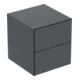 Geberit Armoire latérale One 45x49,2x47cm, 2 tiroirs, mat noir-1
