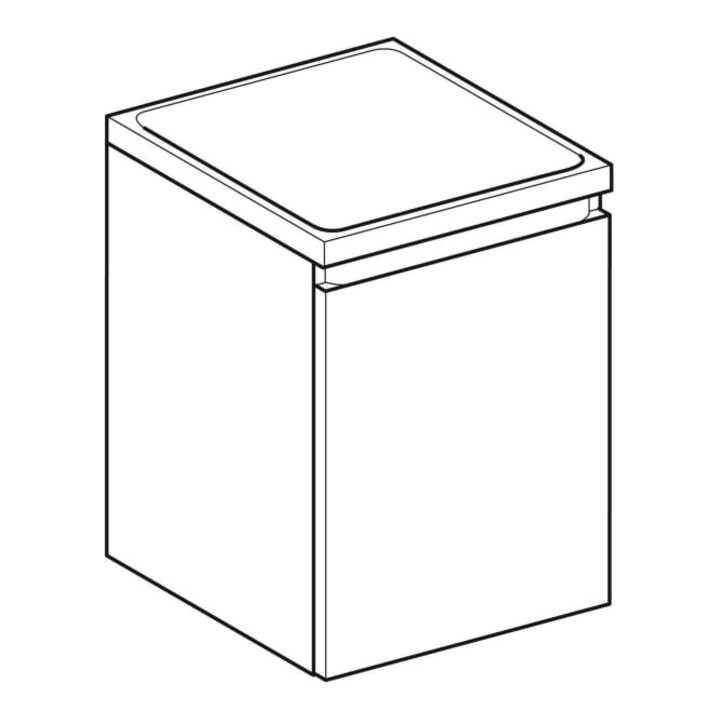 Geberit Armoire latérale Renova Plan 40x55x44,5 cm, 1 tiroir, laqué mat