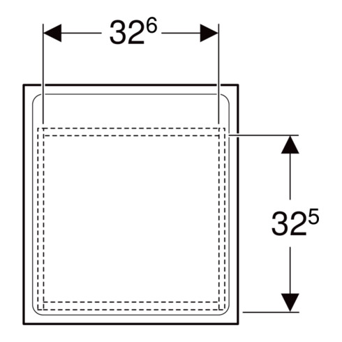 Geberit Armoire latérale Renova Plan 40x55x44,5 cm, 1 tiroir, laqué mat