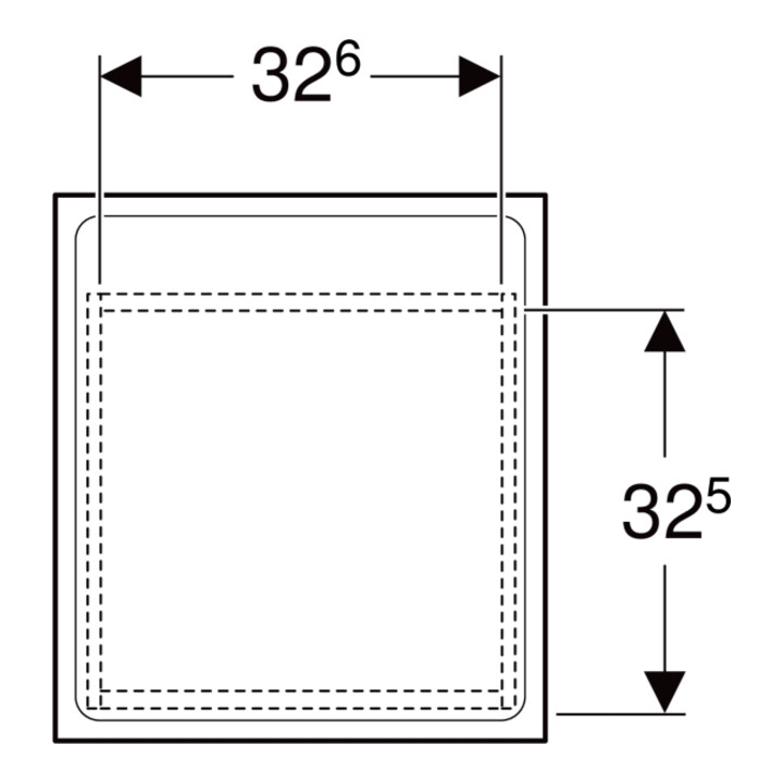 Geberit Armoire latérale Renova Plan 40x55x44,5 cm, 1 tiroir, laqué mat