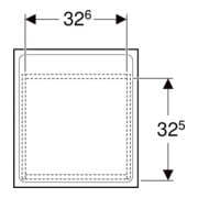 Geberit Armoire latérale Renova Plan 40x55x44,5 cm, 1 tiroir, Noyer, F. struct.-5