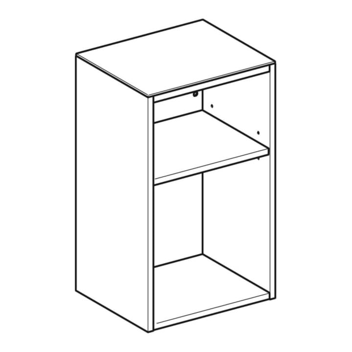 Geberit Armoire latérale Smyle Square 36x60x29,9 cm, ouvert, mat lave