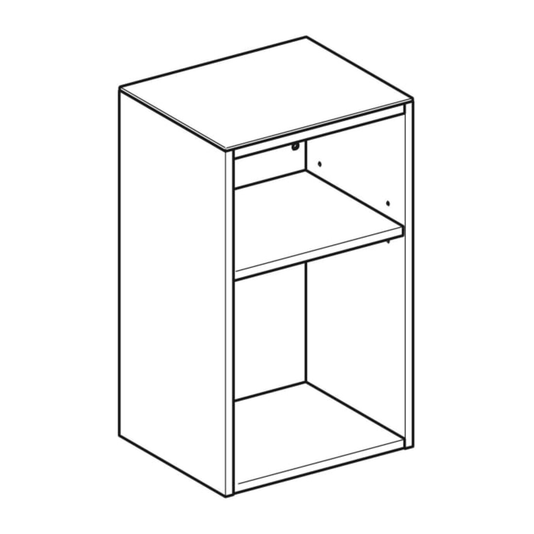 Geberit Armoire latérale Smyle Square 36x60x29,9 cm, ouvert, mat lave