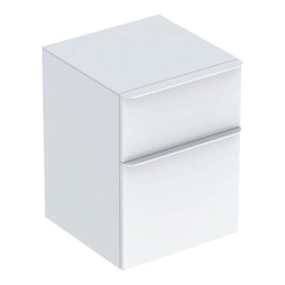 Geberit Armoire latérale Smyle Square 45x60x47 cm, 2 tiroirs, blanc brillant