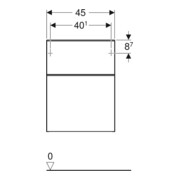 Geberit Armoire latérale Smyle Square 45x60x47 cm, 2 tiroirs, lave mat-5