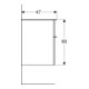 Geberit Armoire latérale Smyle Square 45x60x47 cm, 2 tiroirs, lave mat
