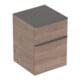 Geberit Armoire latérale Smyle Square 45x60x47 cm, 2 tiroirs, noyer épais-1