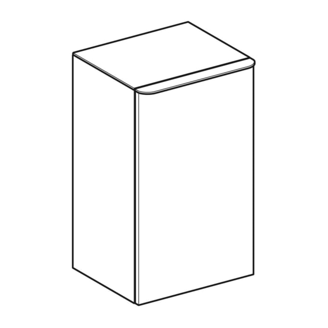 Geberit Armoire latérale Smyle Square droite, 36x60x32,6 cm, lava mat, 1 porte