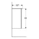 Geberit Armoire latérale Smyle Square droite, 36x60x32,6 cm, sable brillant, 1 porte-4