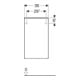 Geberit Armoire latérale Smyle Square gauche, 36x60x32,6 cm, lave mat, 1 porte-2