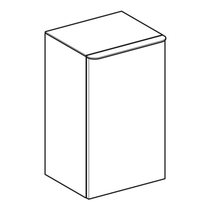 Geberit Armoire latérale Smyle Square gauche, 36x60x32,6 cm, lave mat, 1 porte
