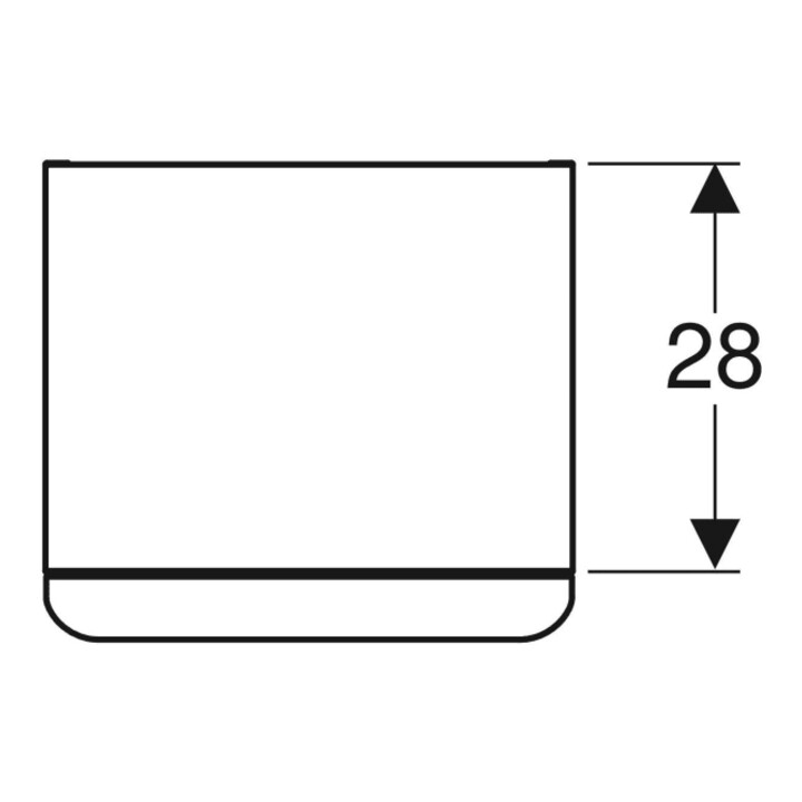 Geberit Armoire latérale Smyle Square re, 36x60x32,6 cm, blanc brillant, 1 porte