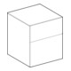 Geberit Armoire latérale Xeno2 45x51x46,2 cm, 2 tiroirs, mat/greige