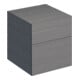 Geberit Armoire latérale Xeno2 45x51x46,2 cm, 2 tiroirs, struct./gris foncé-1
