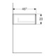 Geberit Armoire latérale Xeno2 58x20x46,2 cm, avec tiroir, blanc laqué brillant