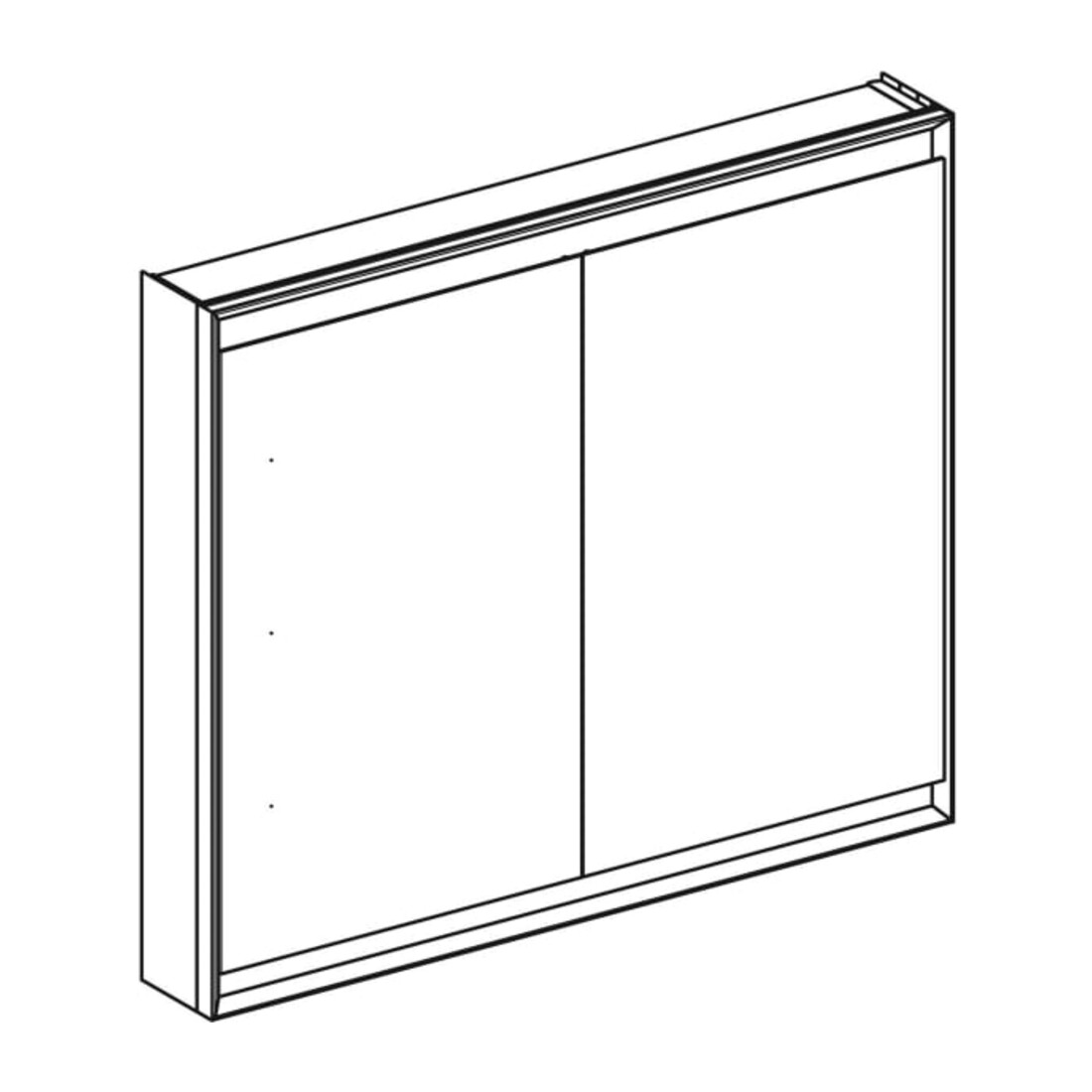 Geberit Armoire miroir One 105x90x15 cm, AL el, avec ComfortL, 2 portes
