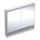 Geberit Armoire miroir One 105x90x15 cm, AL el, avec N + ComL, 2 portes-1