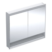 Geberit Armoire miroir One 105x90x15 cm, AL el, avec N + ComL, 2 portes