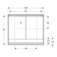Geberit Armoire miroir One 105x90x15 cm, avec éclairage pb, avec N + ComL, 2 portes-2