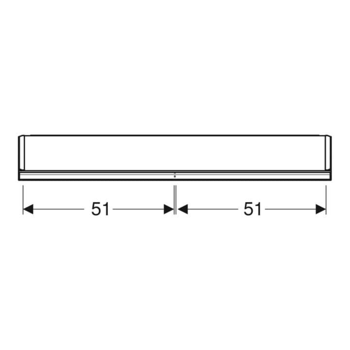 Geberit Armoire miroir One 105x90x15 cm, avec éclairage pb, avec N + ComL, 2 portes